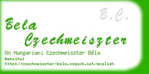 bela czechmeiszter business card